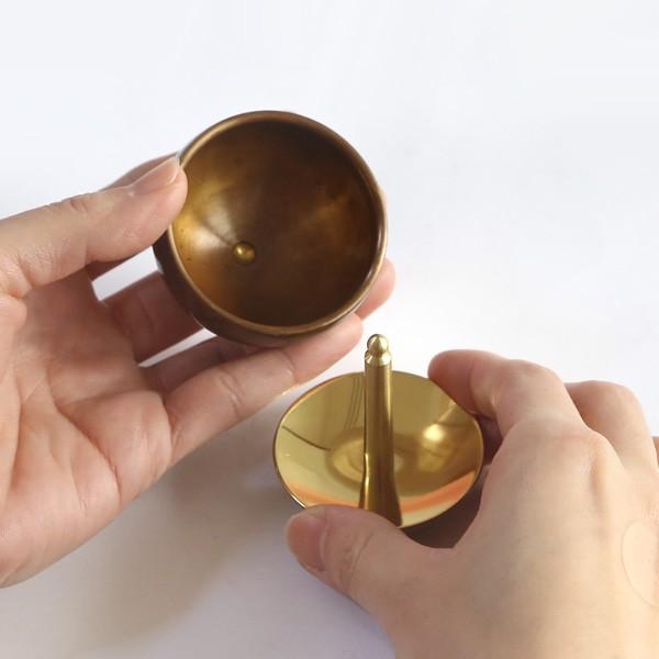 たまゆらりん 1.8寸茶 座布団セット りん棒 花梨 仏壇 仏具 お輪 お鈴 おりん セット お盆 お彼岸 供養 法事 法要_2