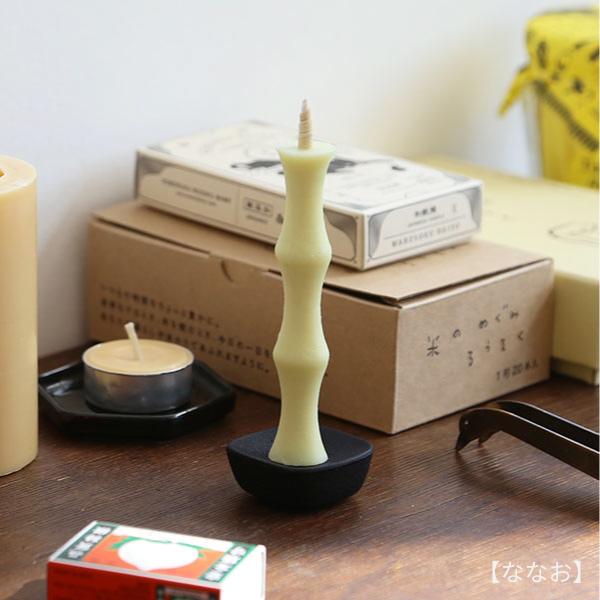 和ろうそく こま燭台 中 高澤ろうそく 南部鉄 四角 5号 ろうそく立て