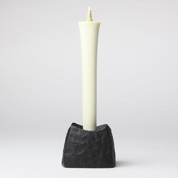 和ろうそく 鉄燭台 四角 ろうそく立て : がらんどう 手仕事品と贈り物