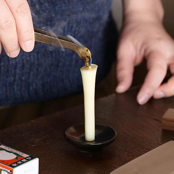 和ろうそく ミニ燭台セット 2号 4本入り 高澤ろうそく 蝋燭 燭台付き