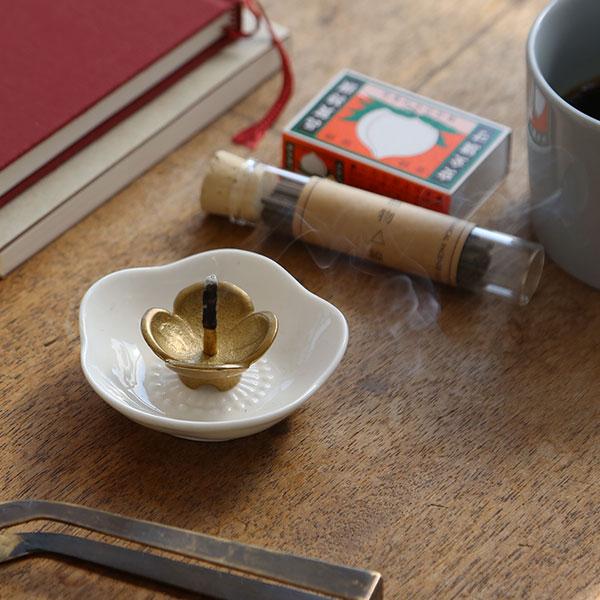 能作 和ろうそく なのはな燭台 高澤ろうそく 真鍮製 菜の花 ろうそく