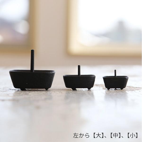 和ろうそく こま燭台 小 高澤ろうそく 南部鉄 四角 豆ろうそく 1号