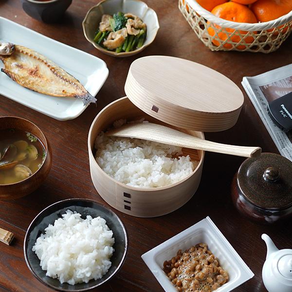 曲げわっぱ ミニおひつ(大) りょうび庵 おひつ お櫃 白木 無 曲げわっぱ ミニおひつ(大) りょうび庵 おひつ お櫃 白木 無