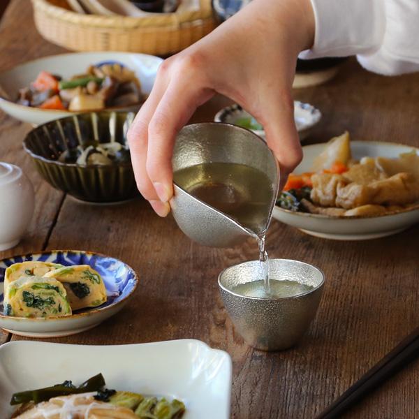 能作 名入れ ぐい呑み 錫製 猪口 酒器 ぐい呑 盃 父の日 還暦祝い