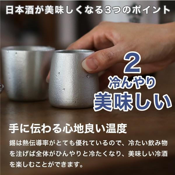 送料無料 名入れ 能作 錫製 ぐい呑み ふたえ 大治将典Design 猪口 酒器