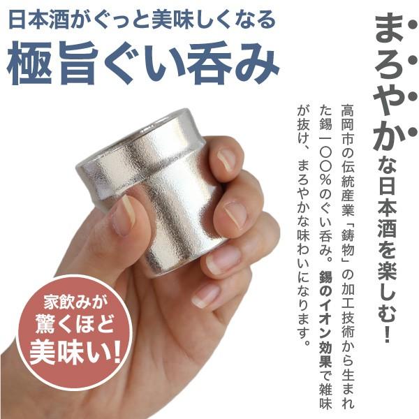 能作 ぐい呑み 名入れ 錫製 竹 酒器 猪口 盃 父の日 還暦祝い ギフト
