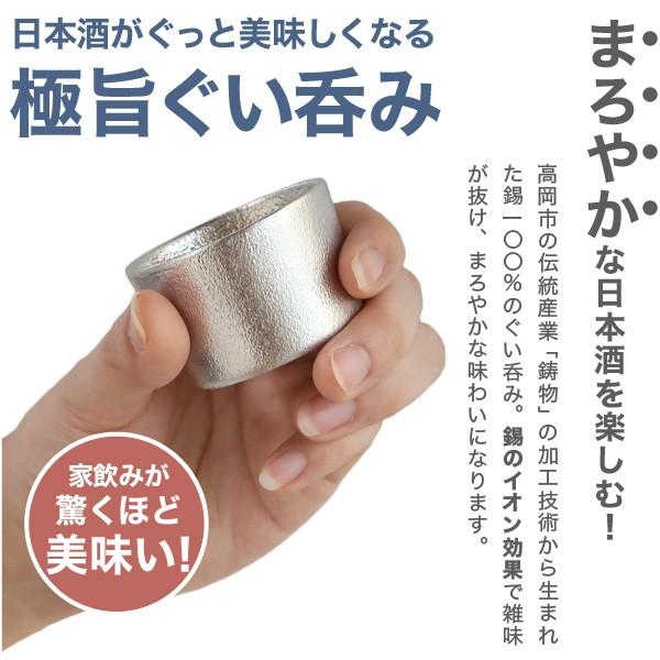 名入れ 能作 錫製 ぐい呑み 月 酒器 猪口 盃 父の日 還暦祝い ギフト
