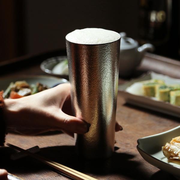 名入れ 能作 錫製 ビアカップL 錫 ビールグラス ビアグラス ビールジョッキ ビアジョッキ 酒器 父の日 還暦祝い ギフト 記念品 プレゼント 母の日 |  | 03