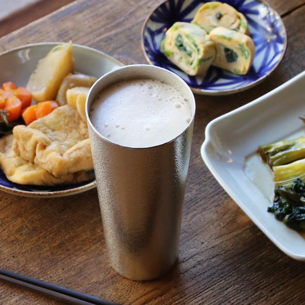 名入れ 能作 錫製 ビアカップL 錫 ビールグラス ビアグラス ビールジョッキ ビアジョッキ 酒器 父の日 還暦祝い ギフト 記念品 プレゼント 母の日 |  | 04