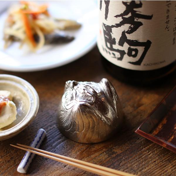 能作/雅覧堂 干支の酒器 酉 とり 錫 盃 猪口 酒器 ぐい呑み ぐい飲み