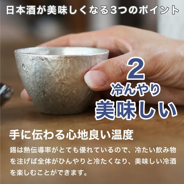 名入れ ぐい呑 猪口 能作 本錫100％ 酒器 ぐい呑み 大 2個ペアセット