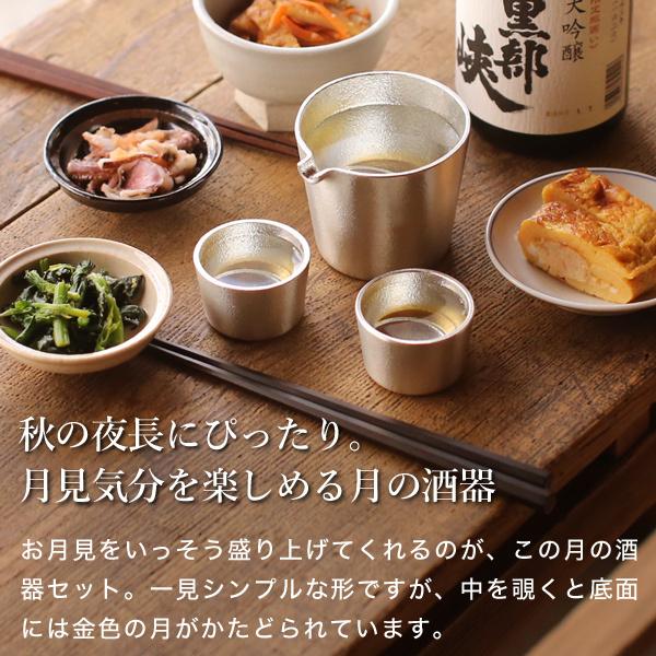 能作 錫製 月の酒器セット 金箔 父の日 還暦祝い 退職祝い ギフト 記念