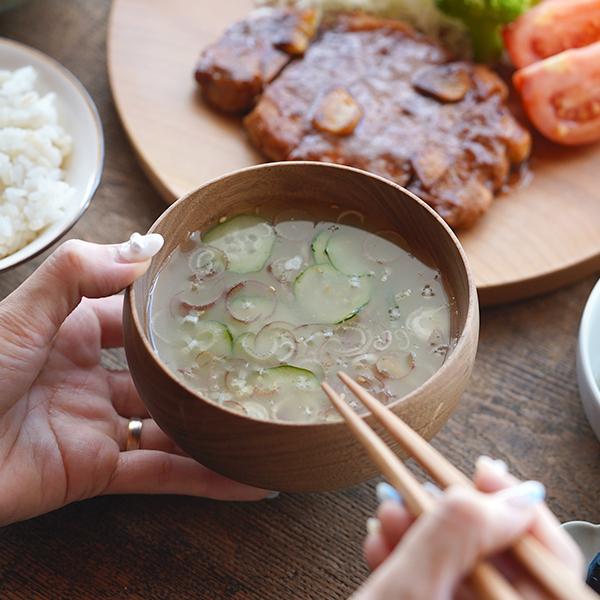 薗部産業 めいぼく椀 中 くるみ 汁椀 木製 国産 天然木 日本製 SONOBE