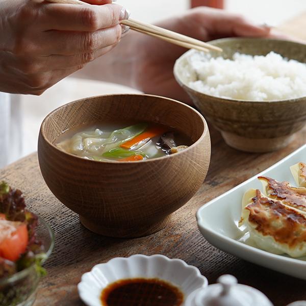 薗部産業 めいぼく椀 中 なら 汁椀 木製 国産 天然木 日本製 SONOBE