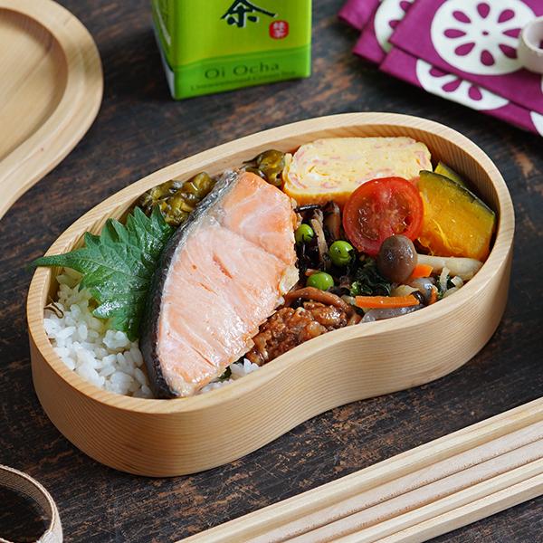 薗部産業 空豆弁当箱 クリア 木製 天然木 SONOBE 留めゴム付き