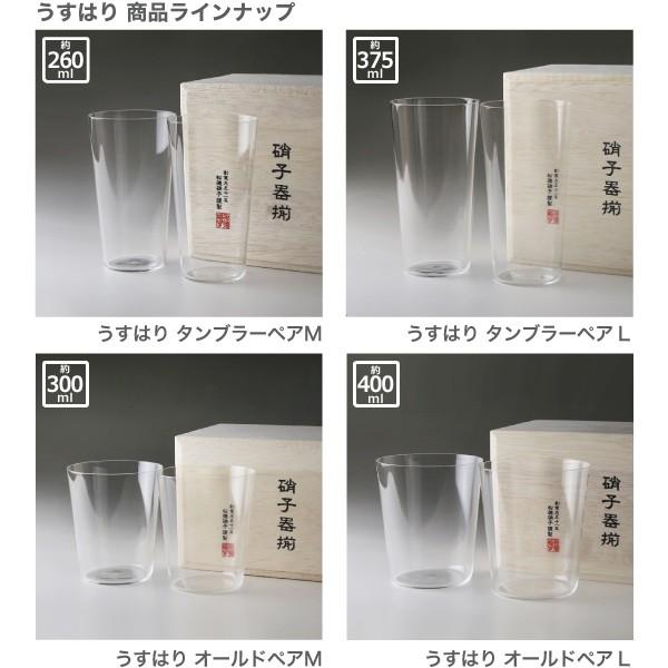 うすはり 鼓 ピルスナー 木箱2P 松徳硝子 ビールグラス ビアグラス 