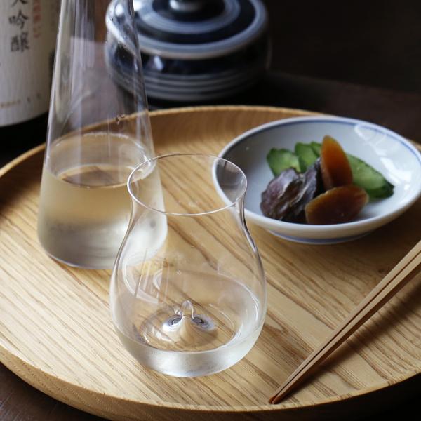 未使用　松徳硝子　大吟醸コップ2個入 うすはり 松徳硝子 大吟醸 木箱入 冷酒グラス ぐい呑み : がらんどう