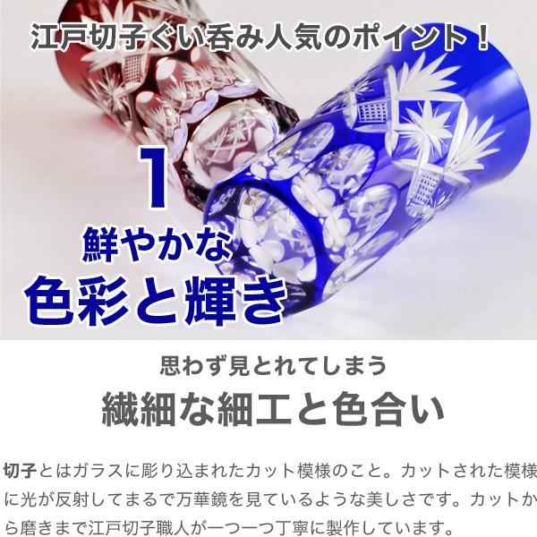江戸切子 一口ビール 星切子 赤 田島硝子 ビールグラス 切子グラス