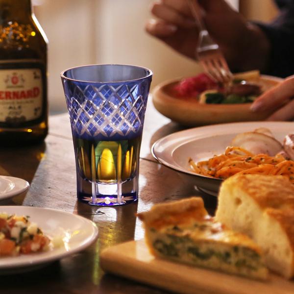 新品未使用綾鷹／江戸切子ペアグラス／矢来紋【キャンペーン当選品】 M-131-2 剣矢来重文様 オールド ペア – 硝子工房 彩鳳