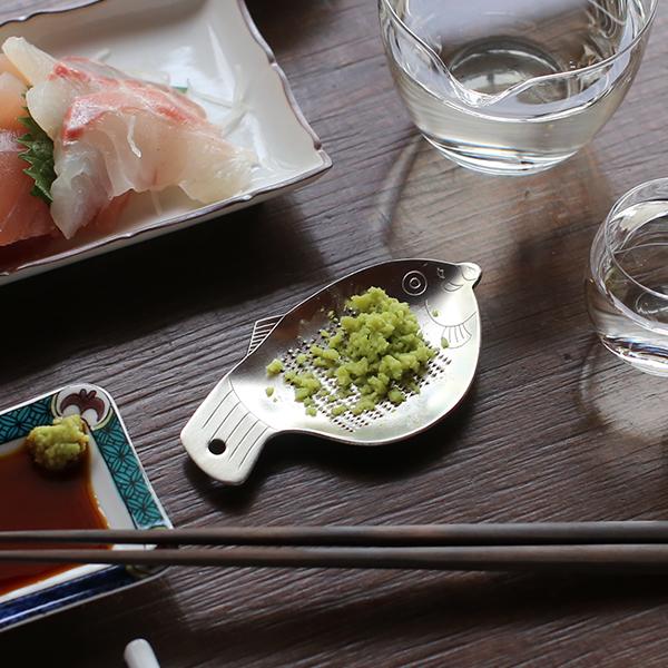 銅卸金 (たい/ふぐ/いか/ひらめ) さかなシリーズ 薬味用 おろし金 ミニ