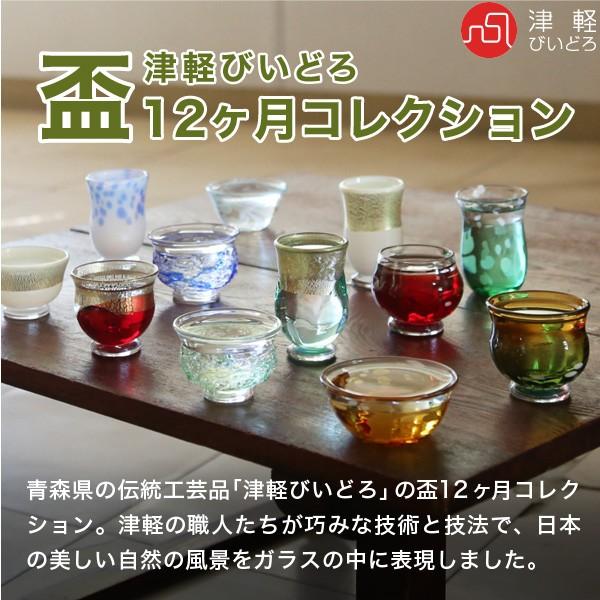 津軽びいどろ ぐい呑み 盃 12ケ月コレクション 石塚硝子 アデリア