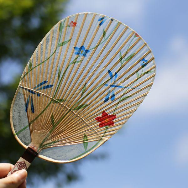 うちわ 水うちわ 川トンボ 家田紙工 岐阜 美濃手漉き和紙 : がらんどう