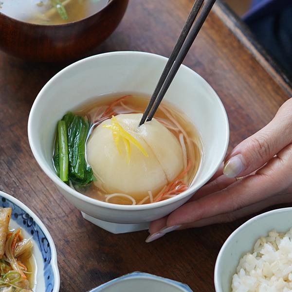 浦富焼 蓋物汁碗 白磁 鳥取 民藝 陶磁器 日本製 汁碗 お椀 茶碗