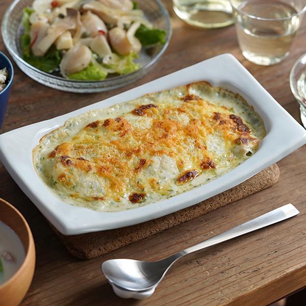 浦富焼 グラタン皿 白磁 鳥取 民藝 陶磁器 日本製 オーブン皿 耐熱