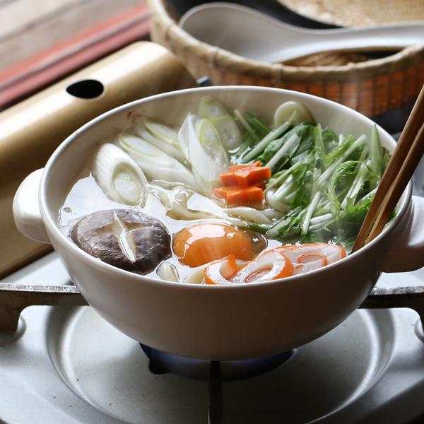 かもしか道具店 直火のラーメン鍋 白/黒 萬古焼 小鍋 ラーメン鉢 日本