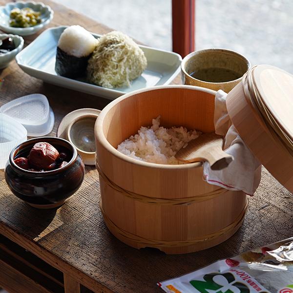 山一 竹箍お櫃 18cm 3合 おひつ 木曽さわら 国産 日本製の画像