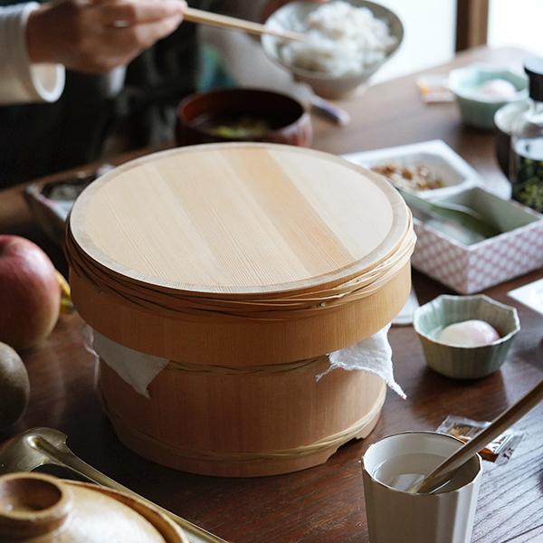 山一 竹箍お櫃 21cm 4合 おひつ 木曽さわら 国産 日本製 山一 竹箍お櫃 21cm 4合 おひつ 木曽さわら 国産 日本製