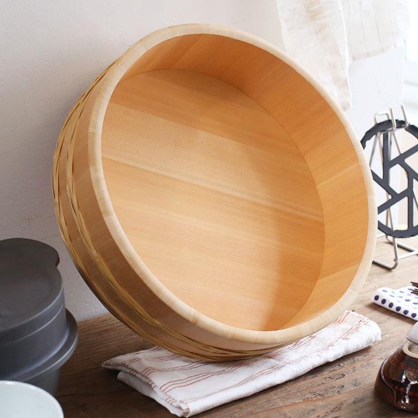 山一 竹箍飯台 33cm 4合 すし桶 飯台 飯切 半切 木曽さわら 国産 日本