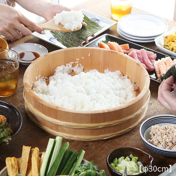 山一 竹箍飯台 36cm 6合 すし桶 飯台 飯切 半切 木曽さわら 国産 日本