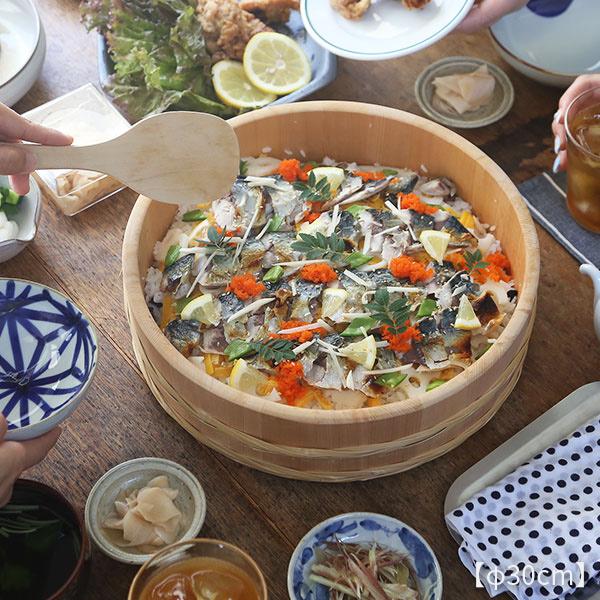 山一 竹箍飯台 36cm 6合 すし桶 飯台 飯切 半切 木曽さわら 国産 日本