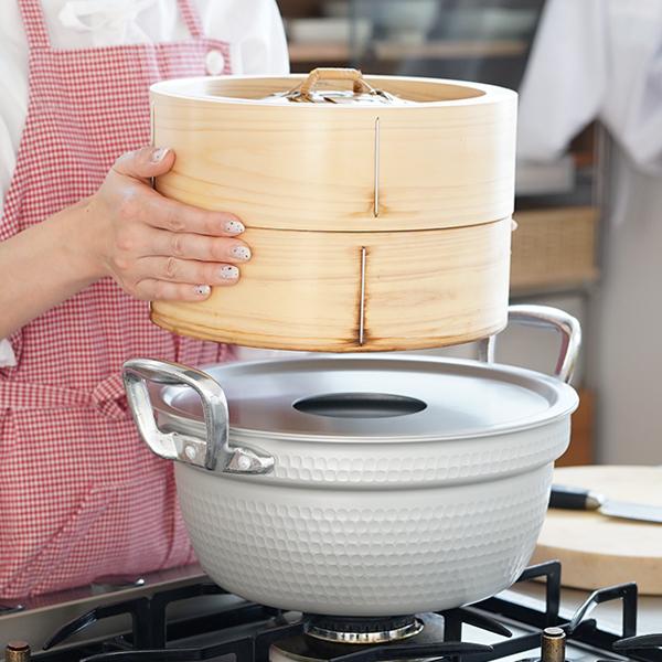 山一 中華せいろ 24 ひのき 蒸し板&鍋セット 国産 蒸籠 ヒノキ 山一 中華せいろ 24 ひのき 蒸し板&鍋セット 国産 蒸籠 ヒノキ