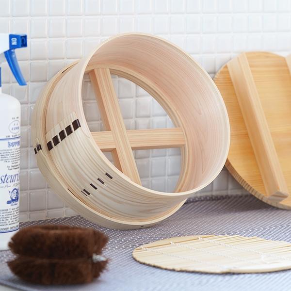 山一 ミニ和せいろ 21 蓋付 ひのき 4合 身蓋セット 国産 蒸籠 ヒノキ