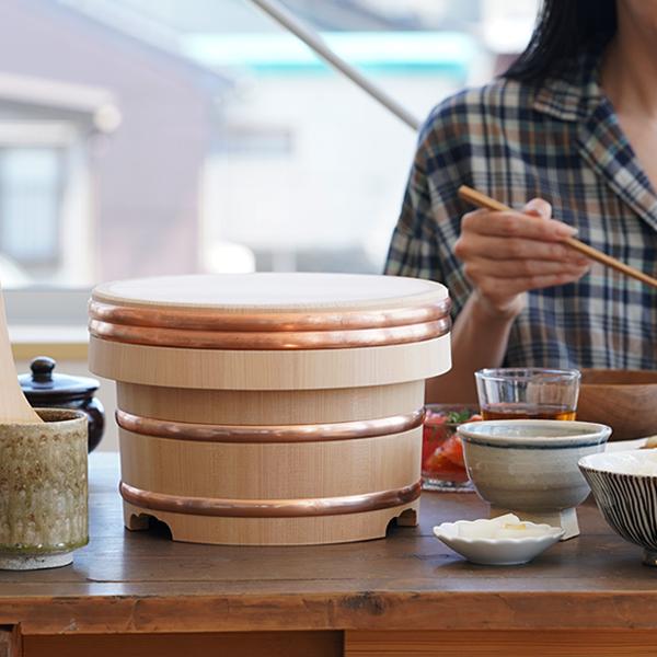 山一 江戸びつ 21cm  4合 おひつ 木曽さわら 木製 国産 日本製の画像