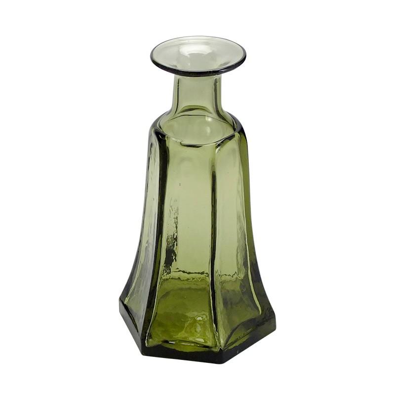 チェコ直輸入 ガラス職人手作りのフラワーベース 花瓶 CAM034 : ガラス