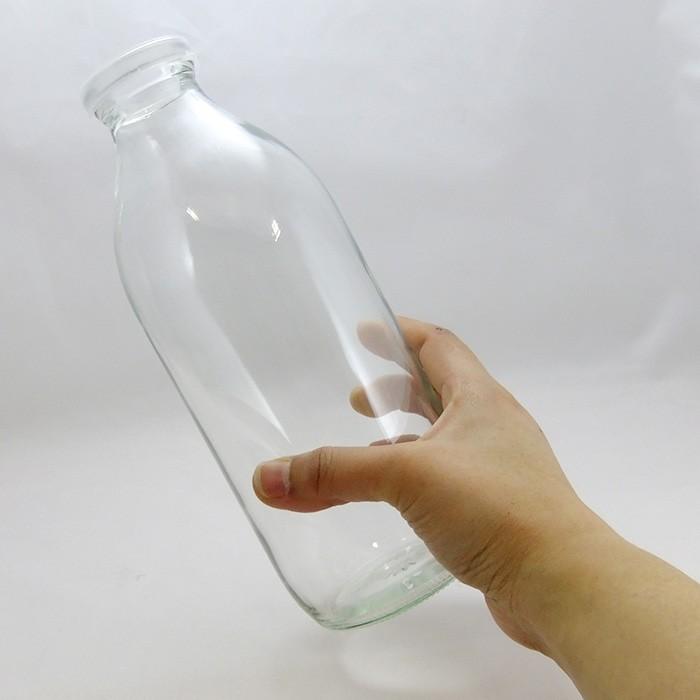 エンボス加工 牛乳瓶 ガラス瓶 牛乳瓶 M-900K 903ml 10本セット : ガラスびんSHOP - 通販