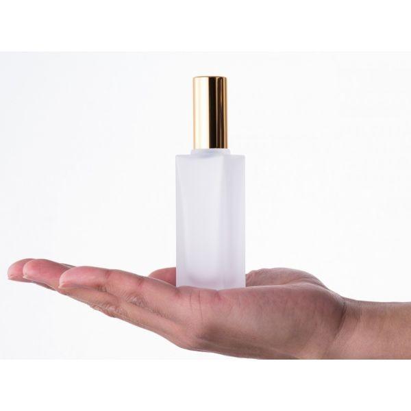 30ml角瓶スプレー（フロスト）（金・銀）<遮光瓶 ガラス瓶  ビン 瓶  保存ビン 保存瓶> |  | 03