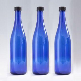 ガラス瓶 酒瓶 ブルーボトル ロングS720CBT 720ml -3本セット