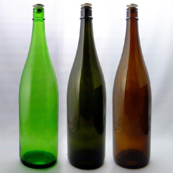 ガラス瓶 酒瓶 清酒1800-GLSET（一升瓶）グリーンセット 1800ml 3本組｜garasubin