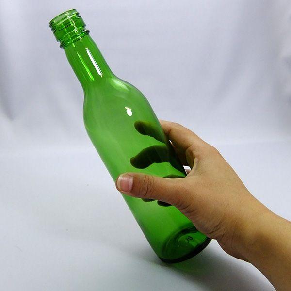 ガラス瓶 ワイン瓶 ワイン360 グリーン 360ml -3本セット- : ガラス