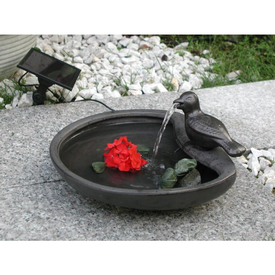 ソーラー バードバス スマートソーラー SS-21300 グレイ : ガーデン
