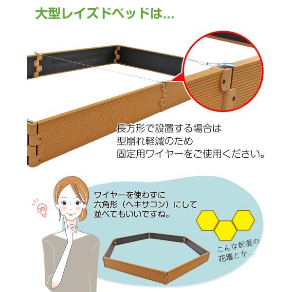 大型レイズドベッド (幅120cm 奥行60cm 高さ15cm) ガーデンボックス