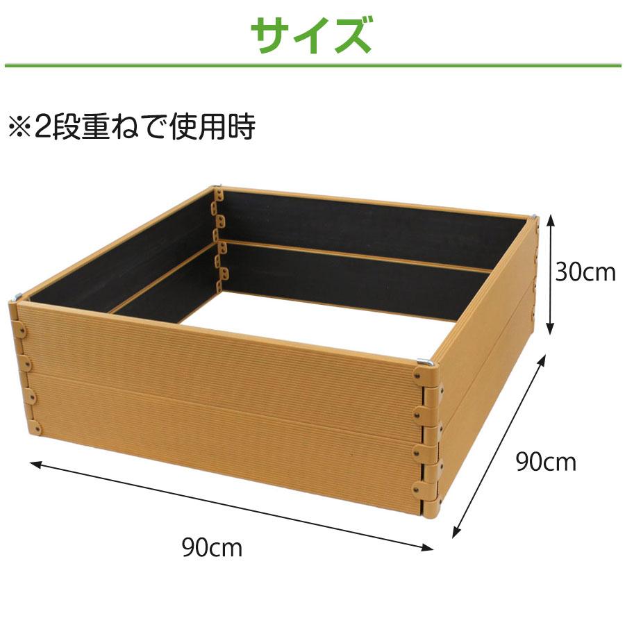 レイズドベッド 90cm×90cm (2個セット) ガーデンボックス レイズドベッド 90cm×90cm (2個セット) ガーデンボックス
