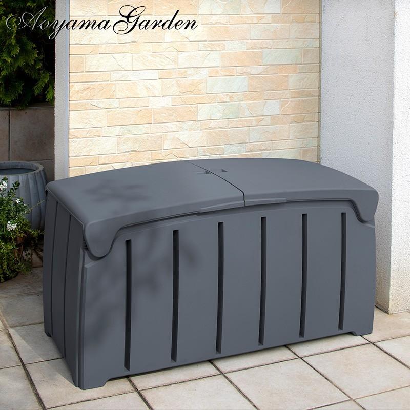 注目の 収納 屋外 ボックス 大容量 ベンチ ポリプロピレン タカショー ワードガーデン 収納box グレー C 最新情報 Kuljic Com