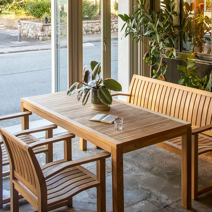 タカショー テーブル 机 屋外 家具 ファニチャー 天然 木 チーク