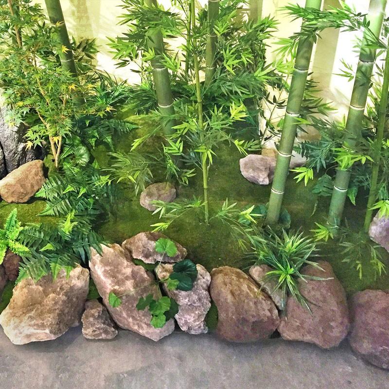 タカショー 笹 七夕 飾り 竹 人工観葉植物 業務用 施設 オフィス 店舗 装飾 フェイク グリーン リアル / 青竹1本物 1.8m /中型の画像