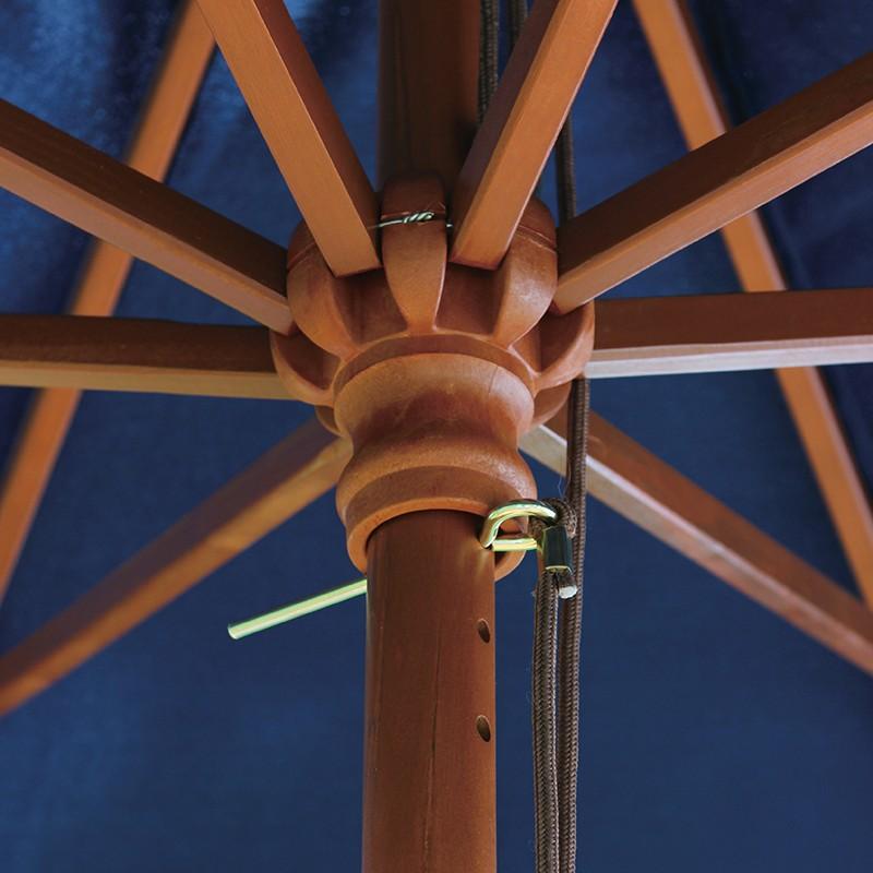 爆買 パラソル 日よけ 遮光 紫外線 UV 影 210cm 庭 ガーデン タカショー / ウッドパラソル 2.1m ネイビーブルー /小型 | タカショー | 05